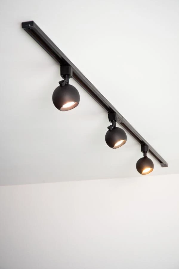 Lucide TRACK FAVORI Track spot - 1-circuit Track lighting system - 1xGU10 - Black (Extension) - atmosphere 4